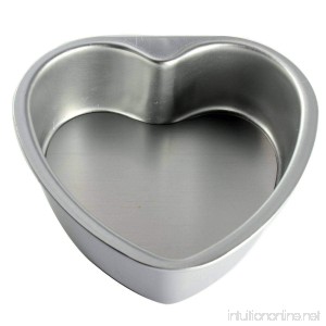 BeneKing 4PC Aluminium Heart Shaped Cake Pan Set with Fixed Bottom- 3 6 8 10 - B077ZVL5Q8